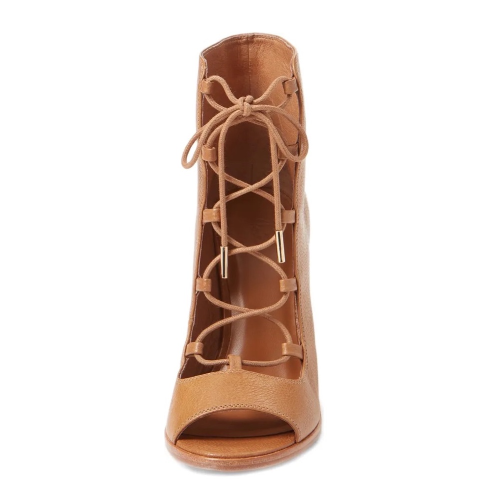 Joie Cordelia Lace-Up Sandal Heel Tan Brown Size 39.5 9.5 - Picture 9 of 11